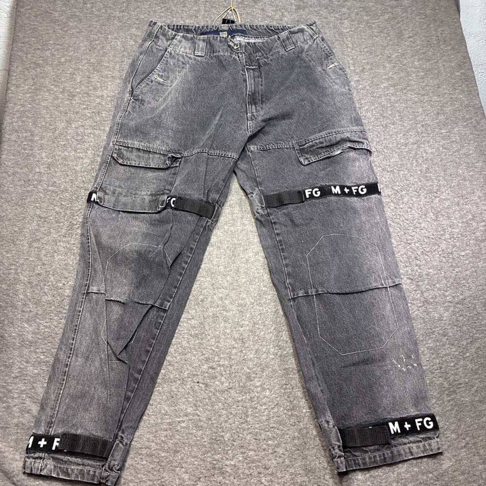 VTG Marithe Francois Girbaud Denim Jeans Men 38x30 Black Shuttle Tape Baggy Y2K
